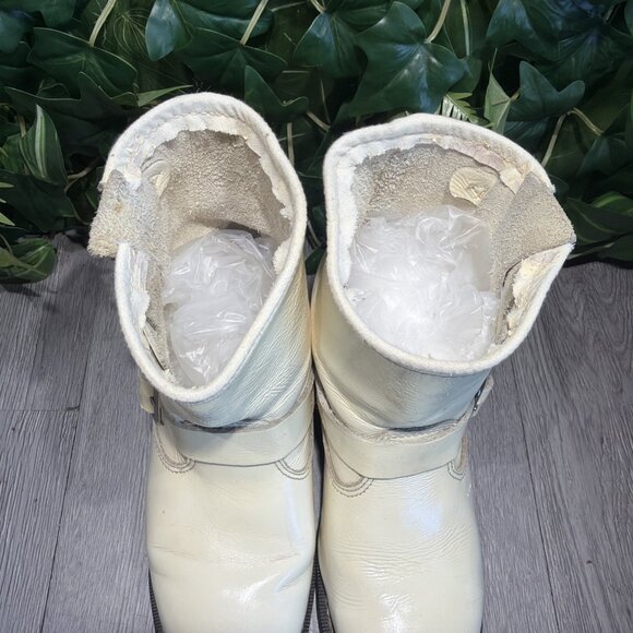Vtg Skechers Leather Boots Motorcycle Moto Engineer Men 7 W8.5 Goth Steel Toe main image 11